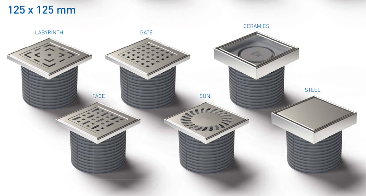CHUDEJ INDOOR FLOOR DRAIN GRIDS 125X125