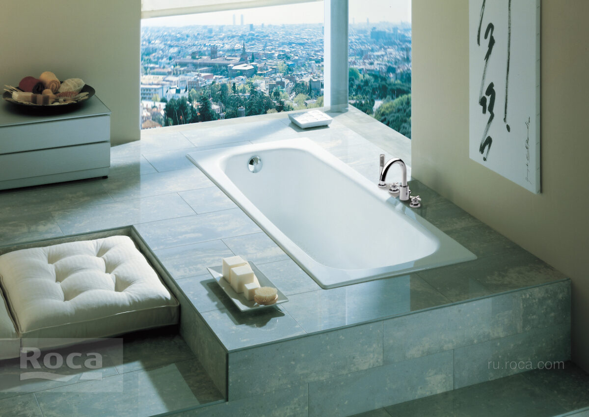ΜΠΑΝΙΕΡΑ ΟΡΘΟΓΩΝΙΑ ΜΑΝΤΕΜΕΝΙΑ 170x70CM CONTINENTAL ΛΕΥΚΟ A21291100R ROCA - Image 4