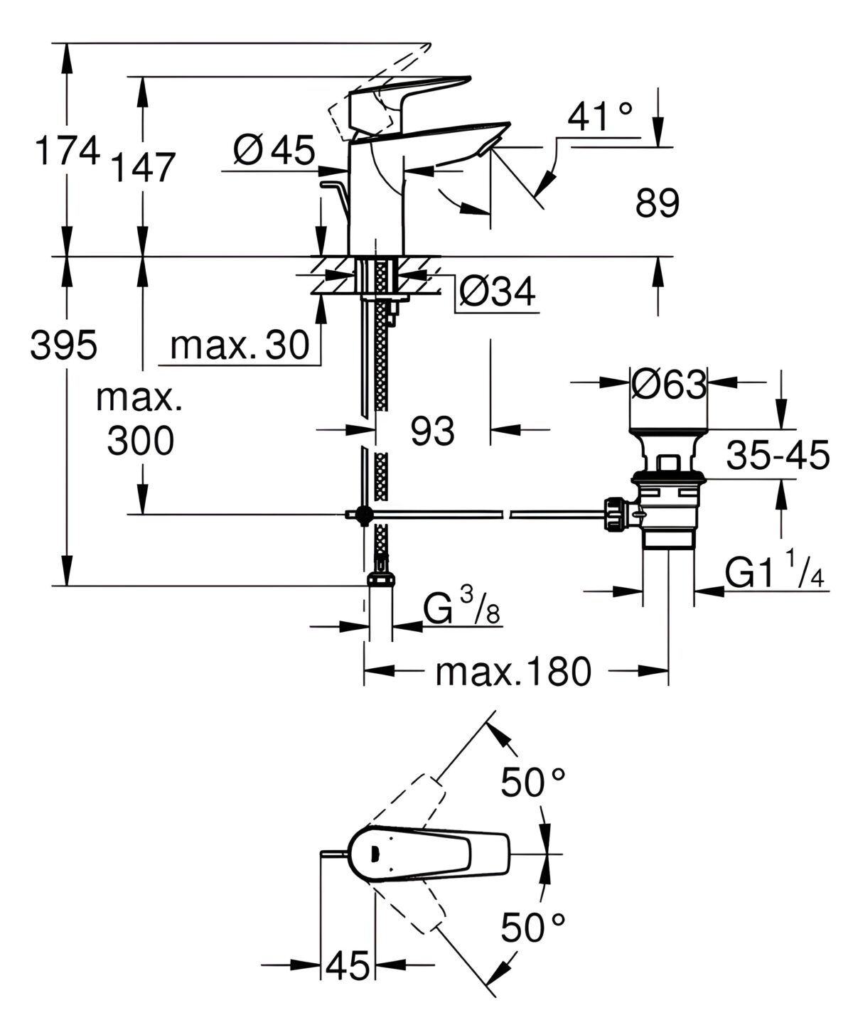ΑΝΑΜΕΙΚΤΙΚΗ ΜΠΑΤΑΡΙΑ ΝΙΠΤΗΡΑ BAUEDGE NEW 23328001 GROHE - Image 2
