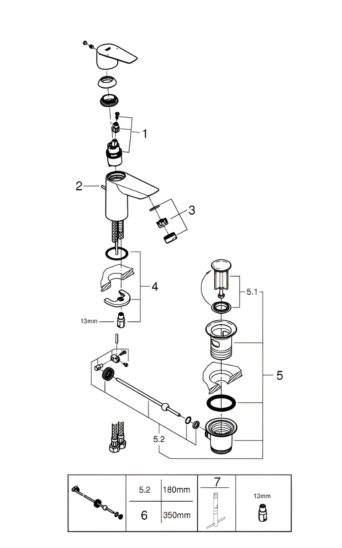ΑΝΑΜΕΙΚΤΙΚΗ ΜΠΑΤΑΡΙΑ ΝΙΠΤΗΡΑ BAUEDGE NEW 23328001 GROHE - Image 4