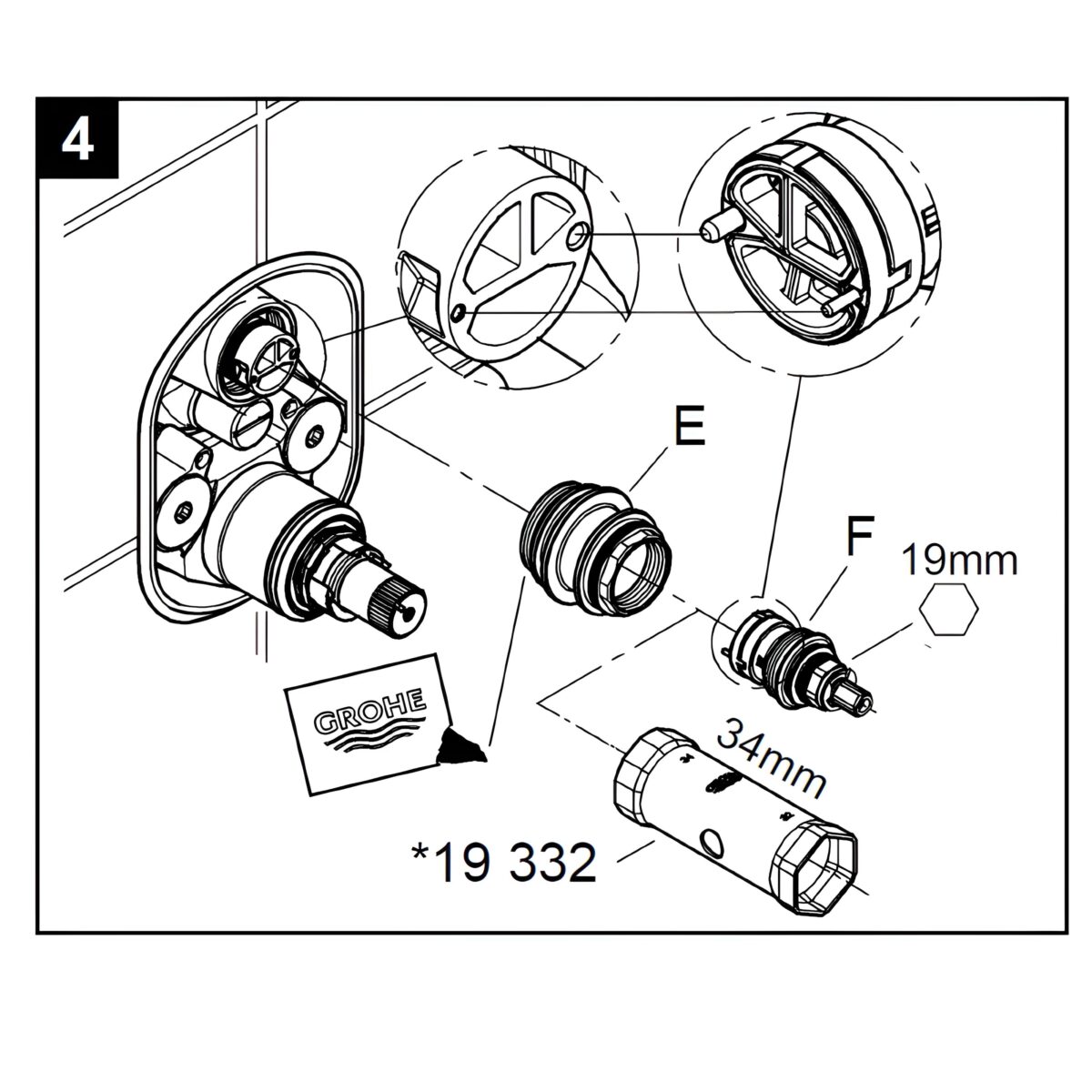 ΔΙΑΚΟΠΤΗΣ ΡΥΘΜΙΣΗΣ ΡΟΗΣ ΝΕΡΟΥ AQUADIMMER 47364000 GROHE - Image 4