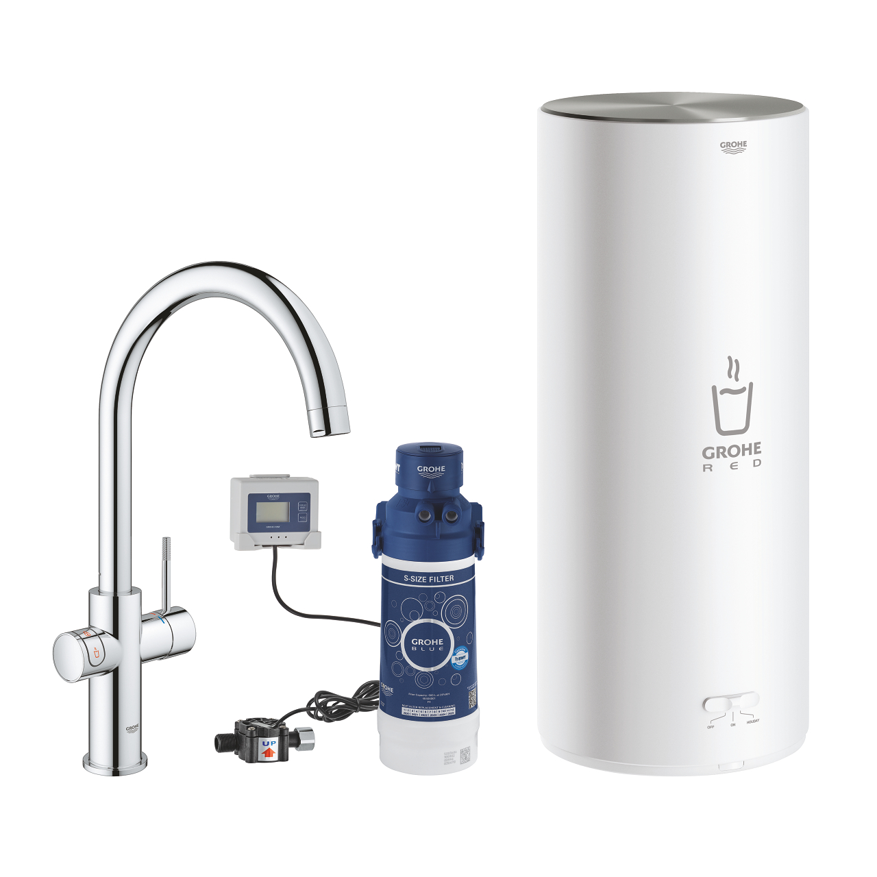 ΒΡΥΣΗ ΚΑΙ ΜΠΟΪΛΕΡ RED DUO L SIZE ΧΡΩΜΕ C-SPOUT 30079001 GROHE