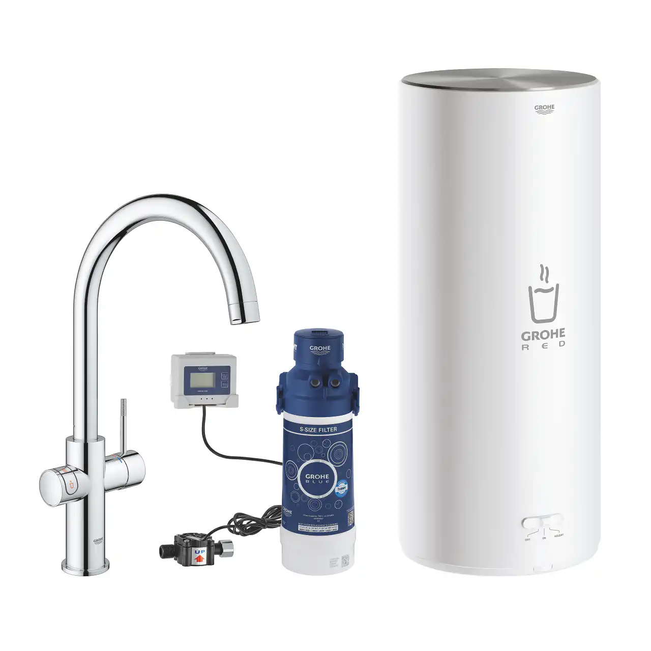 ΒΡΥΣΗ ΚΑΙ ΜΠΟΪΛΕΡ RED DUO L SIZE ΧΡΩΜΕ C-SPOUT 30079001 GROHE