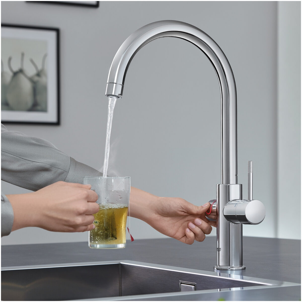 ΒΡΥΣΗ ΚΑΙ ΜΠΟΪΛΕΡ RED DUO L SIZE ΧΡΩΜΕ C-SPOUT 30079001 GROHE
