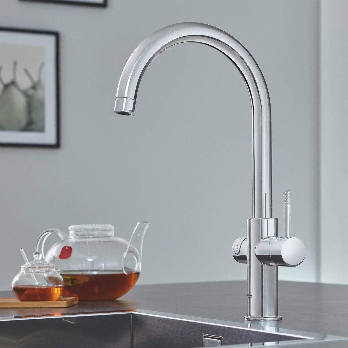 RED DUO ΒΡΥΣΗ ΚΑΙ ΜΠΟΪΛΕΡ M SIZE ΧΡΩΜΕ C-SPOUT 30083001 GROHE