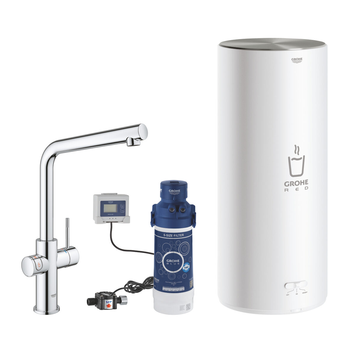 ΒΡΥΣΗ ΚΑΙ ΜΠΟΪΛΕΡ RED DUO L SIZE ΧΡΩΜΕ L-SPOUT 30325001 GROHE
