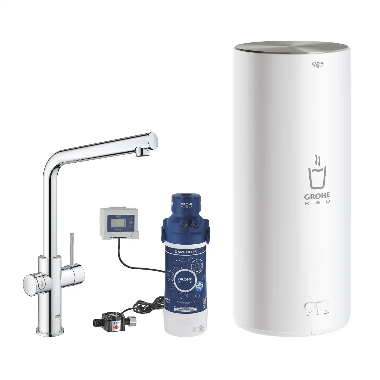 ΒΡΥΣΗ ΚΑΙ ΜΠΟΪΛΕΡ RED DUO L SIZE ΧΡΩΜΕ L-SPOUT 30325001 GROHE