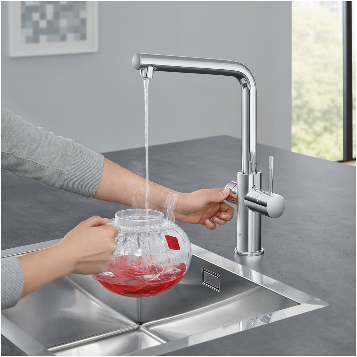 ΒΡΥΣΗ ΚΑΙ ΜΠΟΪΛΕΡ RED DUO L SIZE ΧΡΩΜΕ L-SPOUT 30325001 GROHE