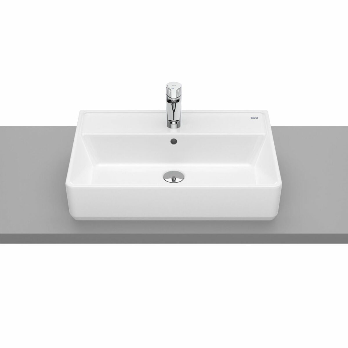 ΝΙΠΤΗΡΑΣ ALTER 60x42CM ΟΡΘΟΓΩΝΙΟΣ ΛΕΥΚΟΣ ΕΛΕΥΘΕΡΗΣ ΤΟΠΟΘΕΤΗΣΗΣ A3270MN000 ROCA - Image 1