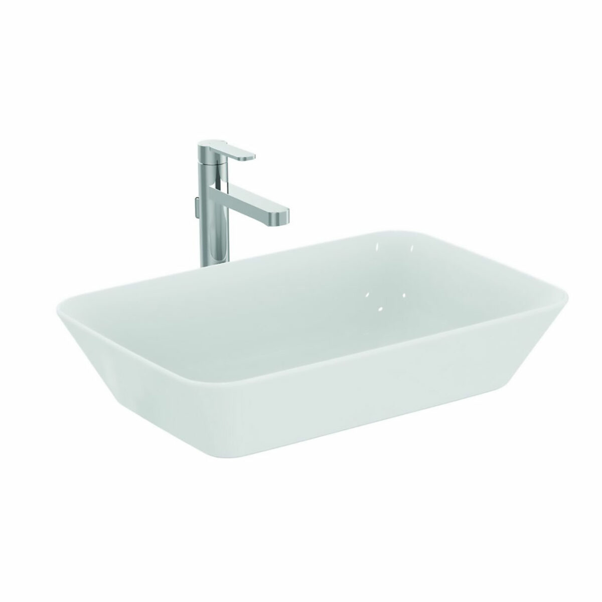 ΝΙΠΤΗΡΑΣ CONNECT AIR 60x40CM ΟΡΘΟΓΩΝΙΟΣ ΧΩΡΙΣ ΟΠΗ ΚΑΙ ΥΠΕΡΧΕΙΛΙΣΗ ΛΕΥΚΟΣ ΕΛΕΥΘΕΡΗΣ ΤΟΠΟΘΕΤΗΣΗΣ E034801 IDEAL STANDARD - Image 1