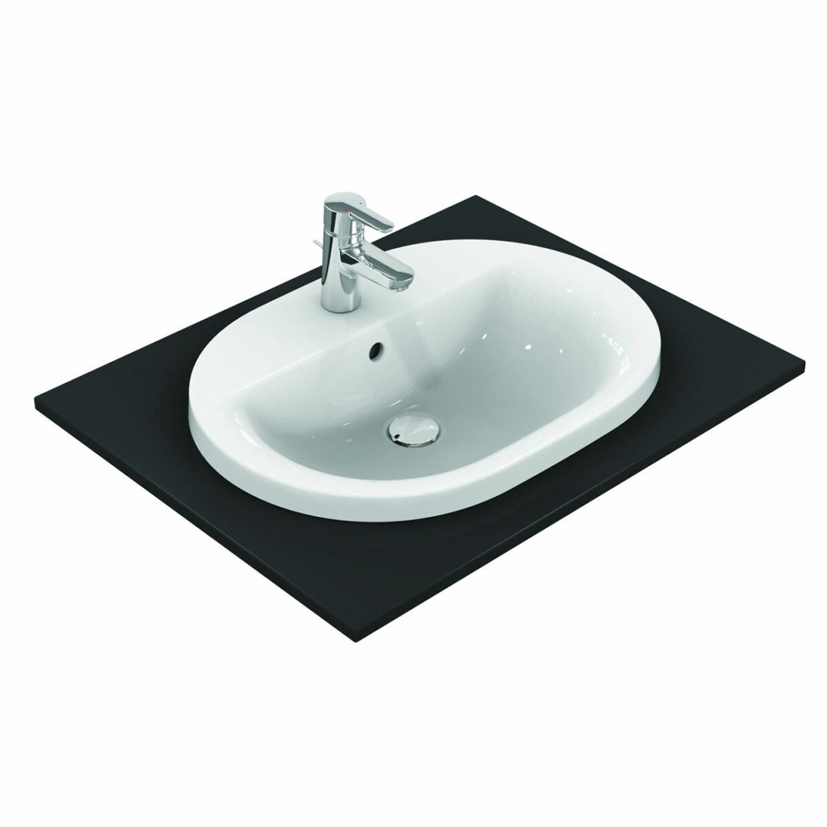 ΝΙΠΤΗΡΑΣ CONNECT 62x46CM ΟΒΑΛ ΛΕΥΚΟΣ ΕΝΘΕΤΟΣ E504001 IDEAL STANDARD - Image 1