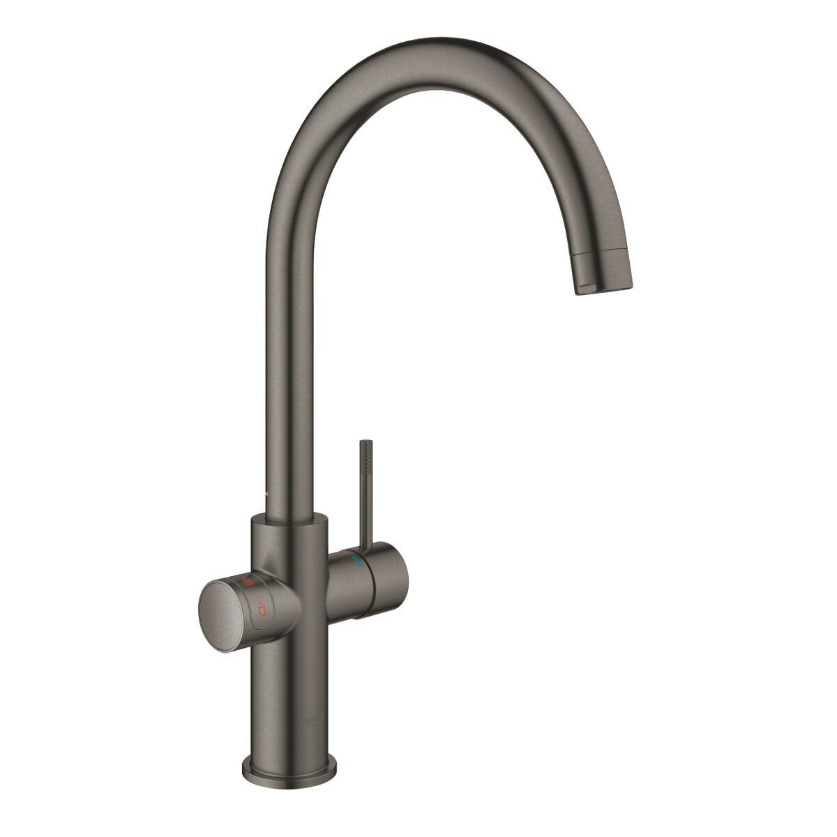 ΒΡΥΣΗ ΚΑΙ ΜΠΟΪΛΕΡ RED DUO M SIZE BRUSHED HARD GRAPHITE C-SPOUT 30083AL1 GROHE - Image 3