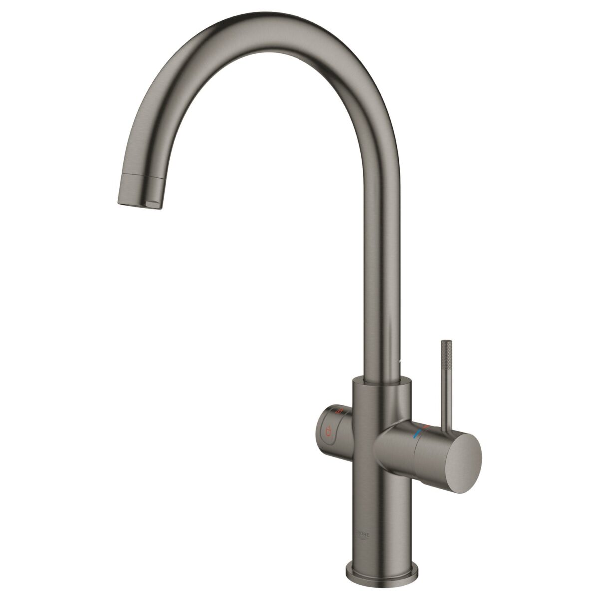 ΒΡΥΣΗ ΚΑΙ ΜΠΟΪΛΕΡ RED DUO M SIZE BRUSHED HARD GRAPHITE C-SPOUT 30083AL1 GROHE - Image 5