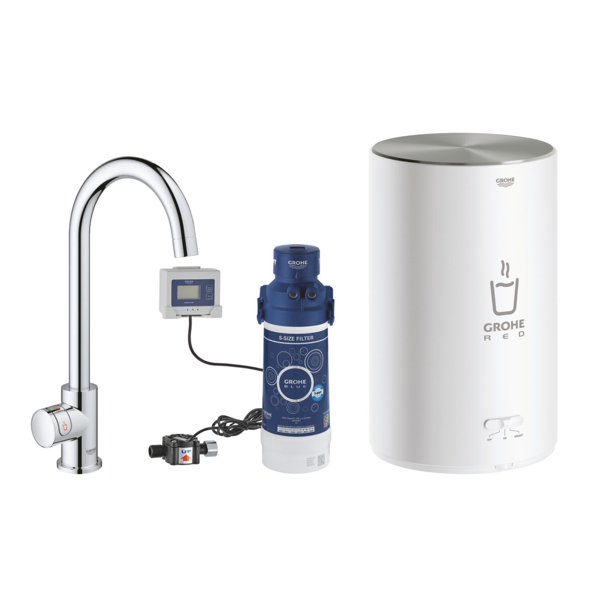 ΒΡΥΣΗ ΚΑΙ ΜΠΟΪΛΕΡ RED MONO M SIZE ΧΡΩΜΕ C-SPOUT 30085001 GROHE - Image 1