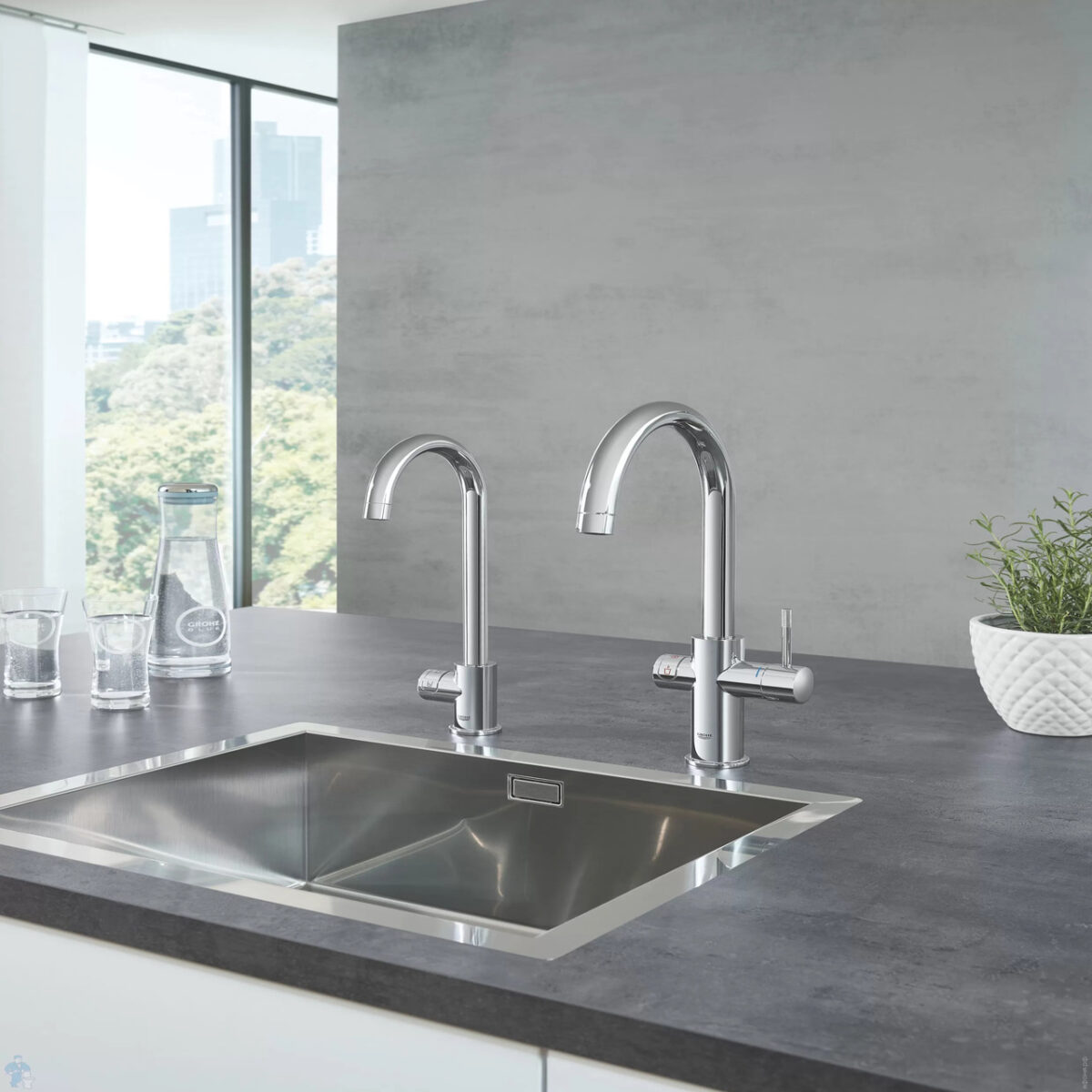 ΒΡΥΣΗ ΚΑΙ ΜΠΟΪΛΕΡ RED MONO M SIZE ΧΡΩΜΕ C-SPOUT 30085001 GROHE - Image 4