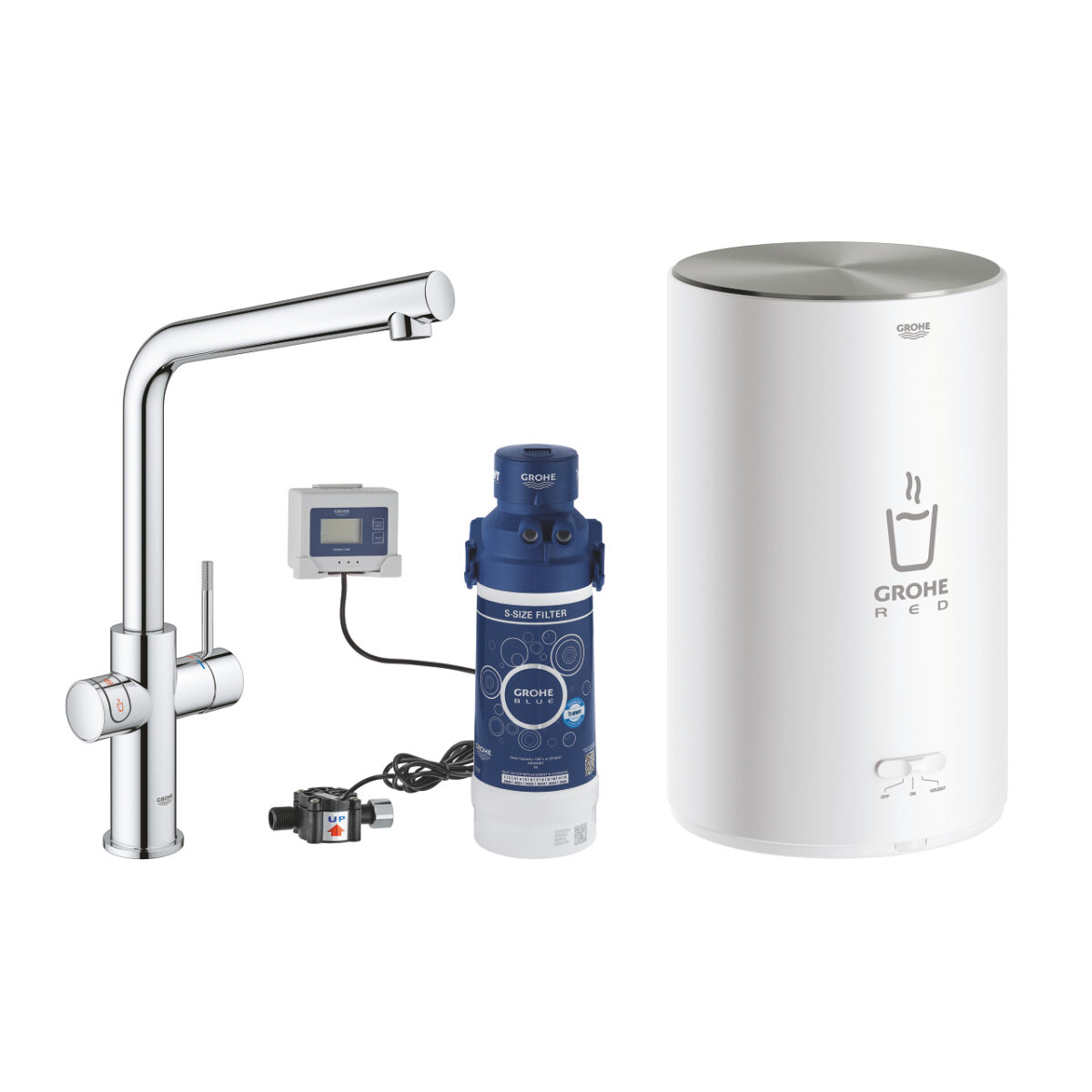 ΒΡΥΣΗ ΚΑΙ ΜΠΟΪΛΕΡ RED DUO M SIZE ΧΡΩΜΕ L-SPOUT 30327001 GROHE - Image 1