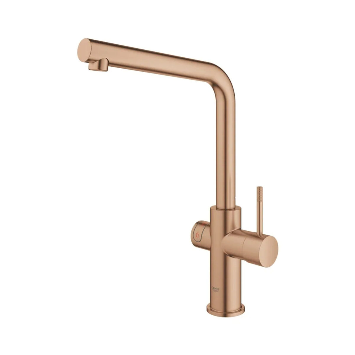 ΒΡΥΣΗ ΚΑΙ ΜΠΟΪΛΕΡ RED DUO M SIZE BRUSHED WARM SUNSET L-SPOUT 30327DL1 GROHE - Image 4