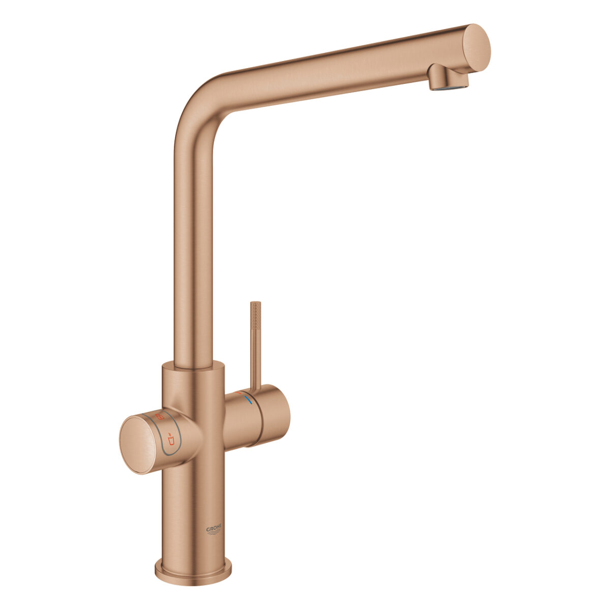 ΒΡΥΣΗ ΚΑΙ ΜΠΟΪΛΕΡ RED DUO M SIZE BRUSHED WARM SUNSET L-SPOUT 30327DL1 GROHE - Image 5