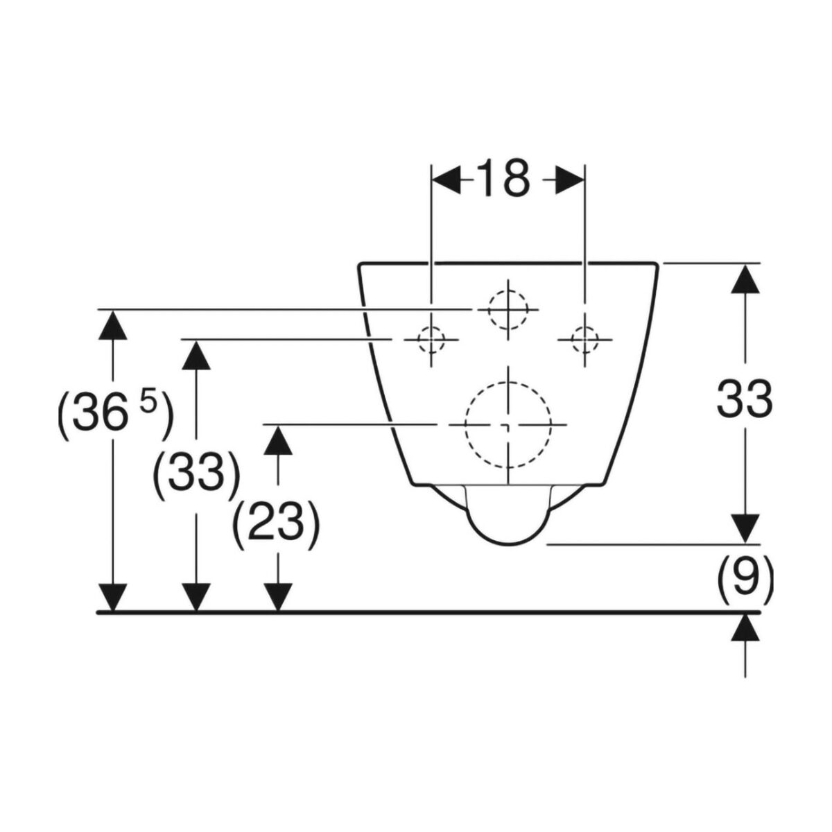 SMYLE SQUARE ΛΕΚΑΝΗ ΚΡΕΜΑΣΤΗ 49CM RIMFREE ΛΕΥΚΗ 500.379.01.1 GEBERIT - Image 3