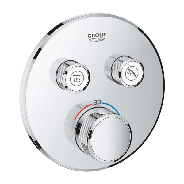 GROHTHERM SMARTCONTROL ROUND ΘΕΡΜΟΣΤΑΤΗΣ ΓΙΑ ΕΝΤΟΙΧΙΖΟΜΕΝΗ ΕΓΚΑΤΑΣΤΑΣΗ 2 ΡΟΩΝ ΧΡΩΜΕ 29119000 GROHE