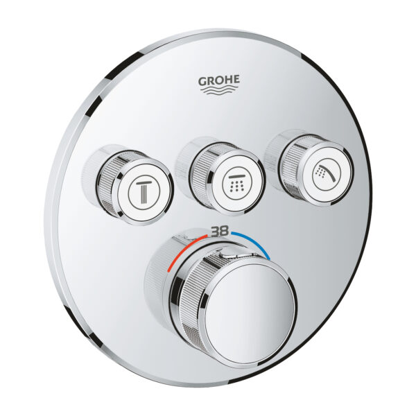 GROHTHERM SMARTCONTROL ROUND ΘΕΡΜΟΣΤΑΤΗΣ ΓΙΑ ΕΝΤΟΙΧΙΖΟΜΕΝΗ ΕΓΚΑΤΑΣΤΑΣΗ 3 ΡΟΩΝ ΧΡΩΜΕ 29121000 GROHE
