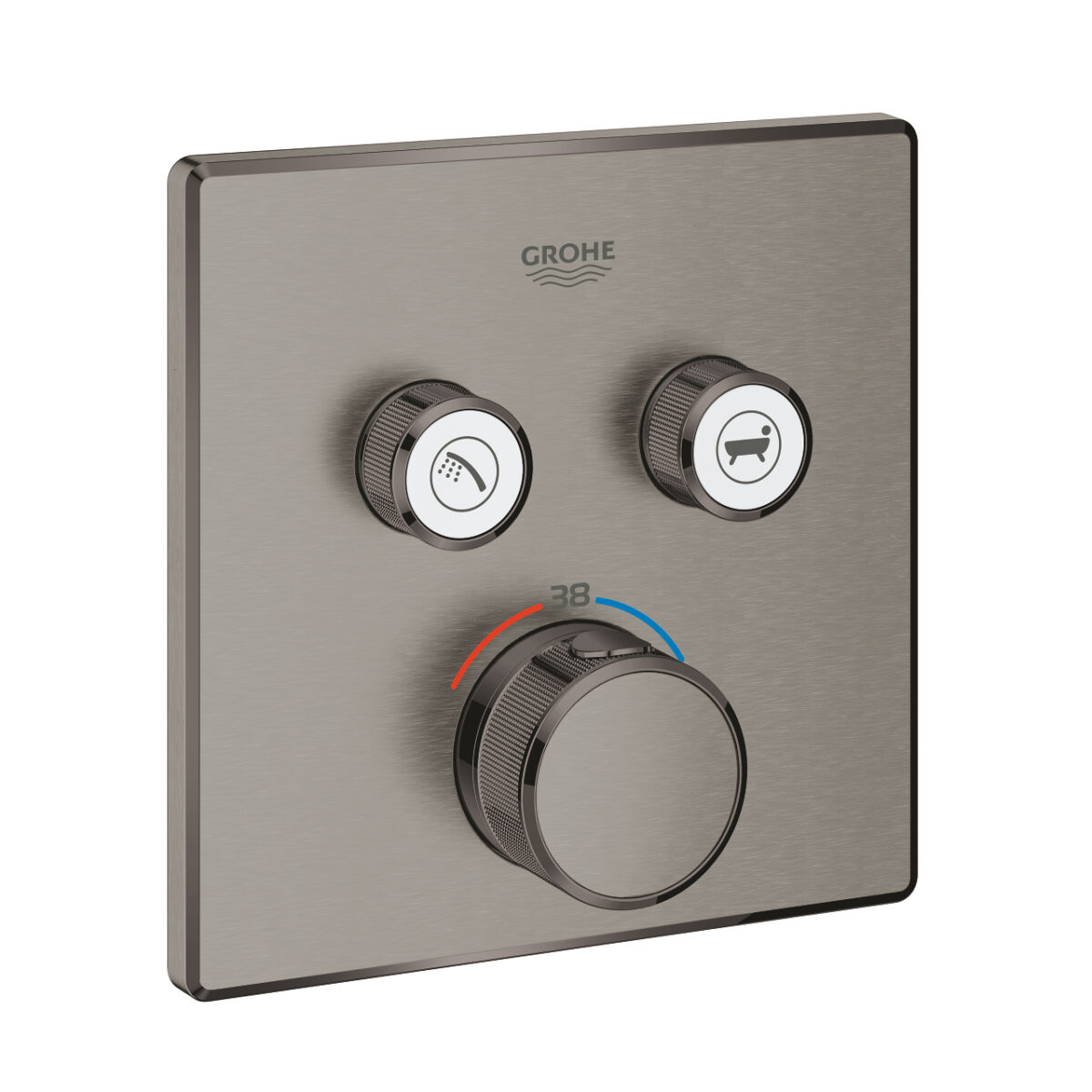 GROHTHERM SMARTCONTROL ΘΕΡΜΟΣΤΑΤΗΣ ΓΙΑ ΕΝΤΟΙΧΙΖΟΜΕΝΗ ΕΓΚΑΤΑΣΤΑΣΗ 2 ΡΟΩΝ BRUSHED HARD GRAPHITE 29124AL0 GROHE - Image 1