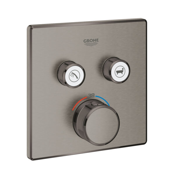 GROHTHERM SMARTCONTROL ΘΕΡΜΟΣΤΑΤΗΣ ΓΙΑ ΕΝΤΟΙΧΙΖΟΜΕΝΗ ΕΓΚΑΤΑΣΤΑΣΗ 2 ΡΟΩΝ BRUSHED HARD GRAPHITE 29124AL0 GROHE