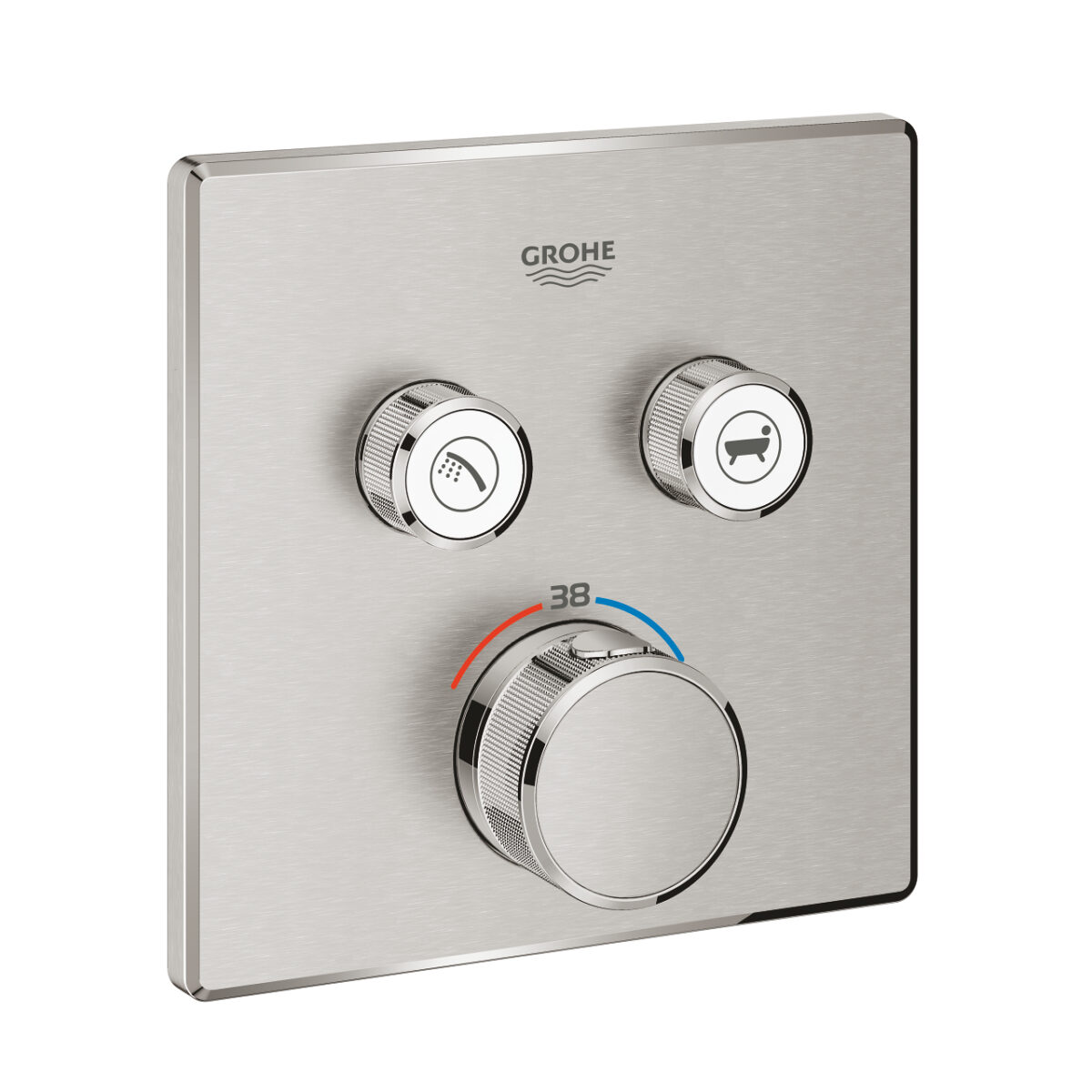 GROHTHERM SMARTCONTROL ΘΕΡΜΟΣΤΑΤΗΣ ΓΙΑ ΕΝΤΟΙΧΙΖΟΜΕΝΗ ΕΓΚΑΤΑΣΤΑΣΗ 2 ΡΟΩΝ SUPERSTEEL 29124DC0 GROHE - Image 1