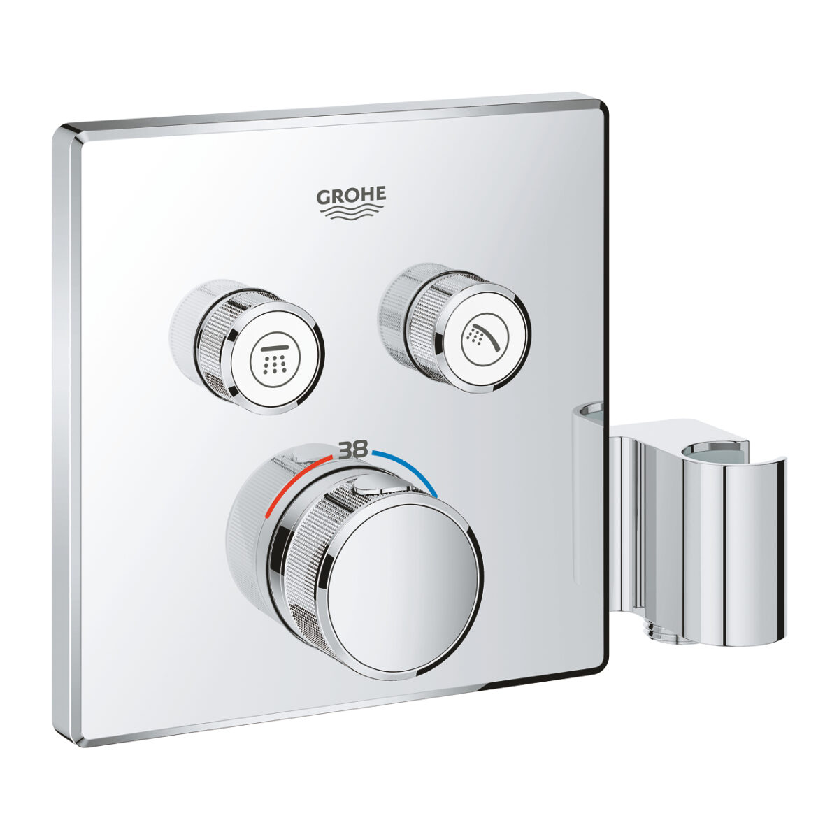 GROHTHERM SMARTCONTROL ΘΕΡΜΟΣΤΑΤΗΣ ΓΙΑ ΕΝΤΟΙΧΙΖΟΜΕΝΗ ΕΓΚΑΤΑΣΤΑΣΗ 2 ΡΟΩΝ ΚΑΙ ΕΝΣΩΜΑΤΩΜΕΝΗ ΒΑΣΗ ΝΤΟΥΖ ΧΡΩΜΕ 29125000 GROHE - Image 1