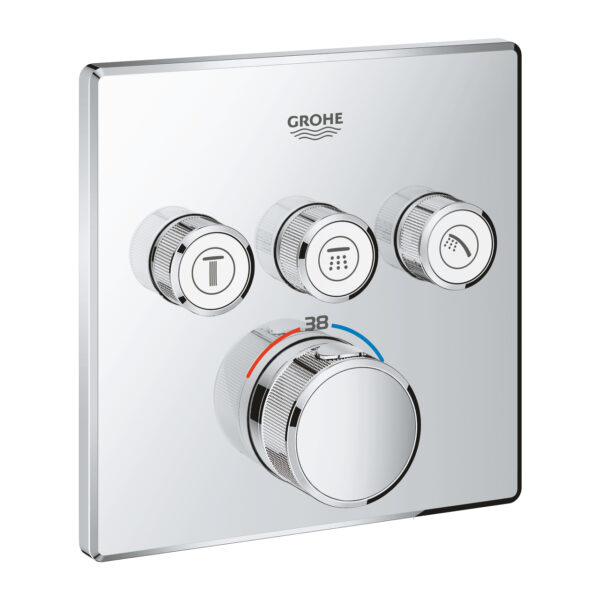 GROHTHERM SMARTCONTROL ΘΕΡΜΟΣΤΑΤΗΣ ΓΙΑ ΕΝΤΟΙΧΙΖΟΜΕΝΗ ΕΓΚΑΤΑΣΤΑΣΗ 3 ΡΟΩΝ ΧΡΩΜΕ 29126000 GROHE