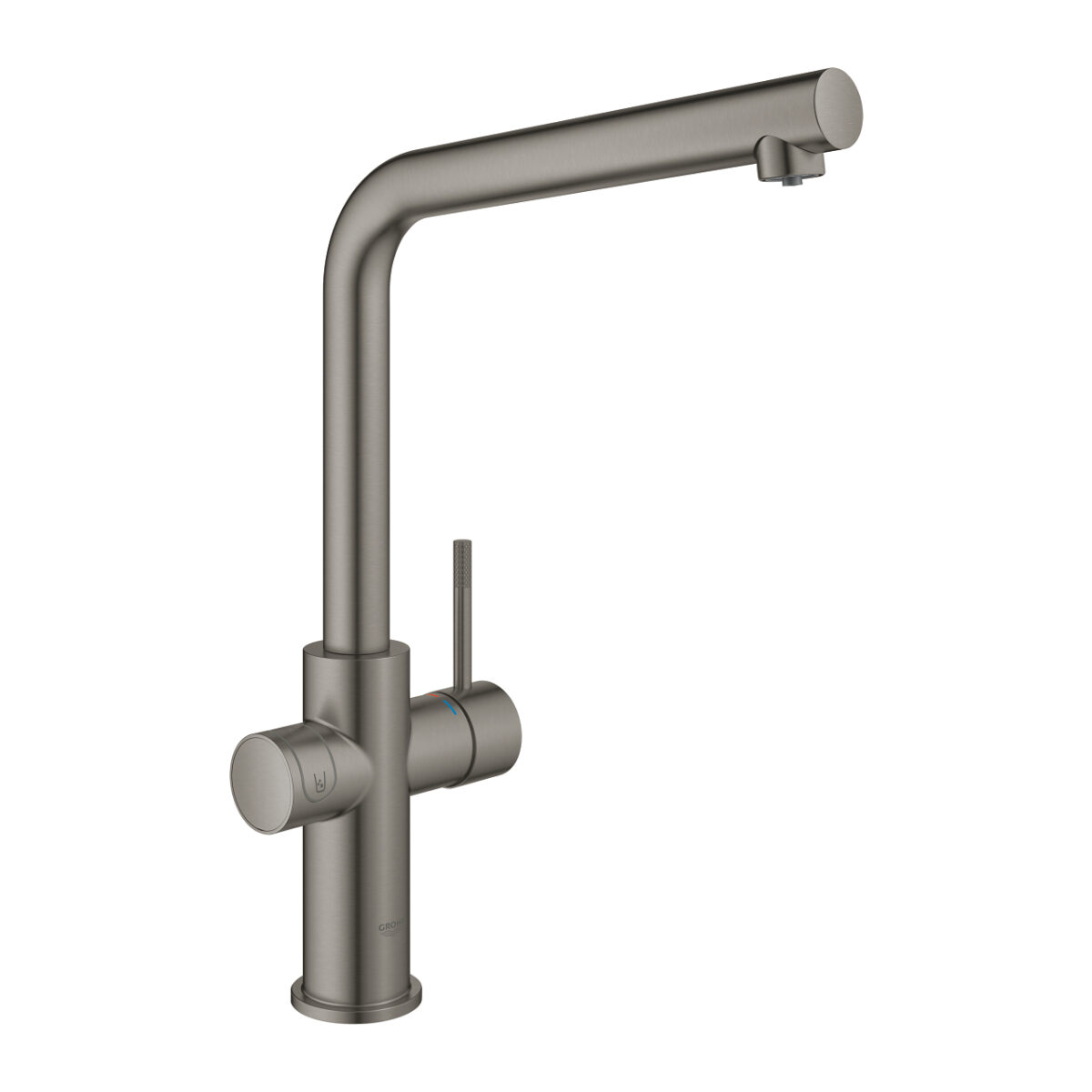BLUE HOME ΚΙΤ ΕΚΚΙΝΗΣΗΣ ΕΚΡΟΗΣ L-SPOUT BRUSHED HARD GRAPHITE 31454AL1 GROHE - Image 3