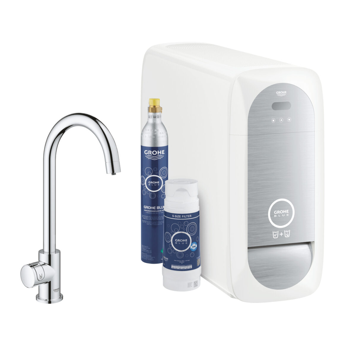 BLUE HOME ΚΙΤ ΕΚΚΙΝΗΣΗΣ ΕΚΡΟΗΣ C-SPOUT ΜΕ ΜΠΑΤΑΡΙΑ ΜΟΝΗΣ ΛΕΙΤΟΥΡΓΙΑΣ ΧΡΩΜΕ 31498001 GROHE - Image 1
