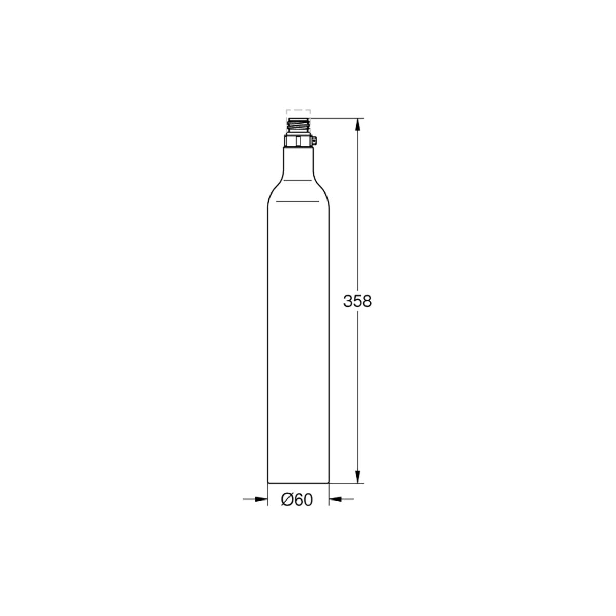 BLUE ΑΝΤΑΛΛΑΚΤΙΚΗ ΦΙΑΛΗ 425 G CO2 40920000 GROHE - Image 2