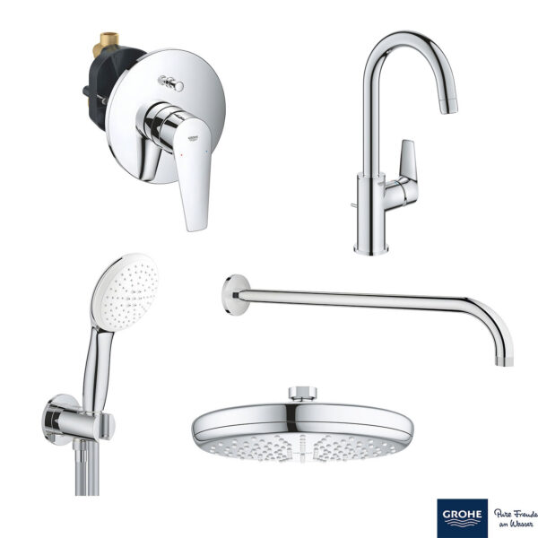 BAUEDGE ΣΕΤ ΓΙΑ ΝΙΠΤΗΡΑ ΜΕ ΜΠΑΤΑΡΙΑ L-ΜΕΓΕΘΟΣ 23760001 GROHE