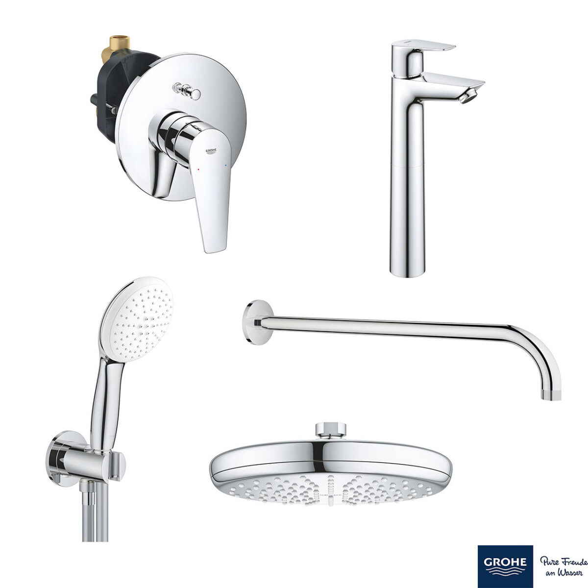 BAUEDGE ΣΕΤ ΓΙΑ ΝΙΠΤΗΡΑ ΜΕ ΜΠΑΤΑΡΙΑ XL-ΜΕΓΕΘΟΣ 23761001 GROHE - Image 1