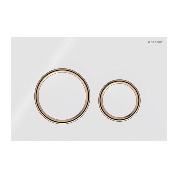 ΠΛΑΚΕΤΑ SIGMA 21 ΛΕΥΚΟ - ΡΟΖ ΧΡΥΣΟΣ 115.650.SI.1 GEBERIT