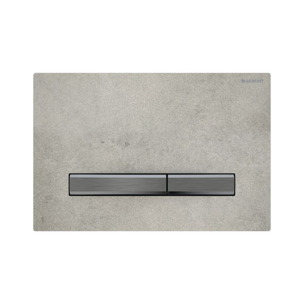 ΠΛΑΚΕΤΑ SIGMA 50 ΔΙΠΛΗΣ ΕΚΠΛΥΣΗΣ CONCRETE LOOK ΜΕ ΜΑΥΡΑ ΚΟΥΜΠΙΑ 115.671.JV.2 GEBERIT