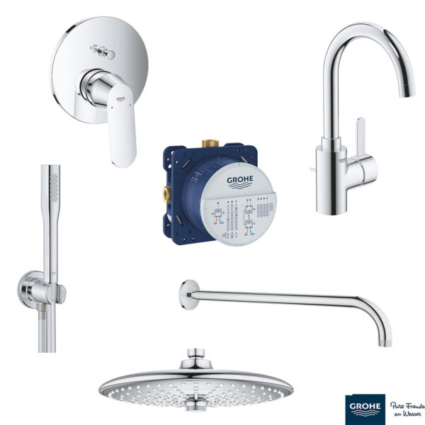 EUROSMART COSMOPOLITAN ΣΕΤ ΓΙΑ ΝΙΠΤΗΡΑ ΜΕ ΜΠΑΤΑΡΙΑ 1/2″ L-ΜΕΓΕΘΟΣ 32830001 GROHE