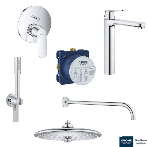 EUROSMART COSMOPOLITAN ΣΕΤ ΓΙΑ ΝΙΠΤΗΡΑ ΜΕ ΜΠΑΤΑΡΙΑ 1/2″ XL-ΜΕΓΕΘΟΣ 23921000 GROHE