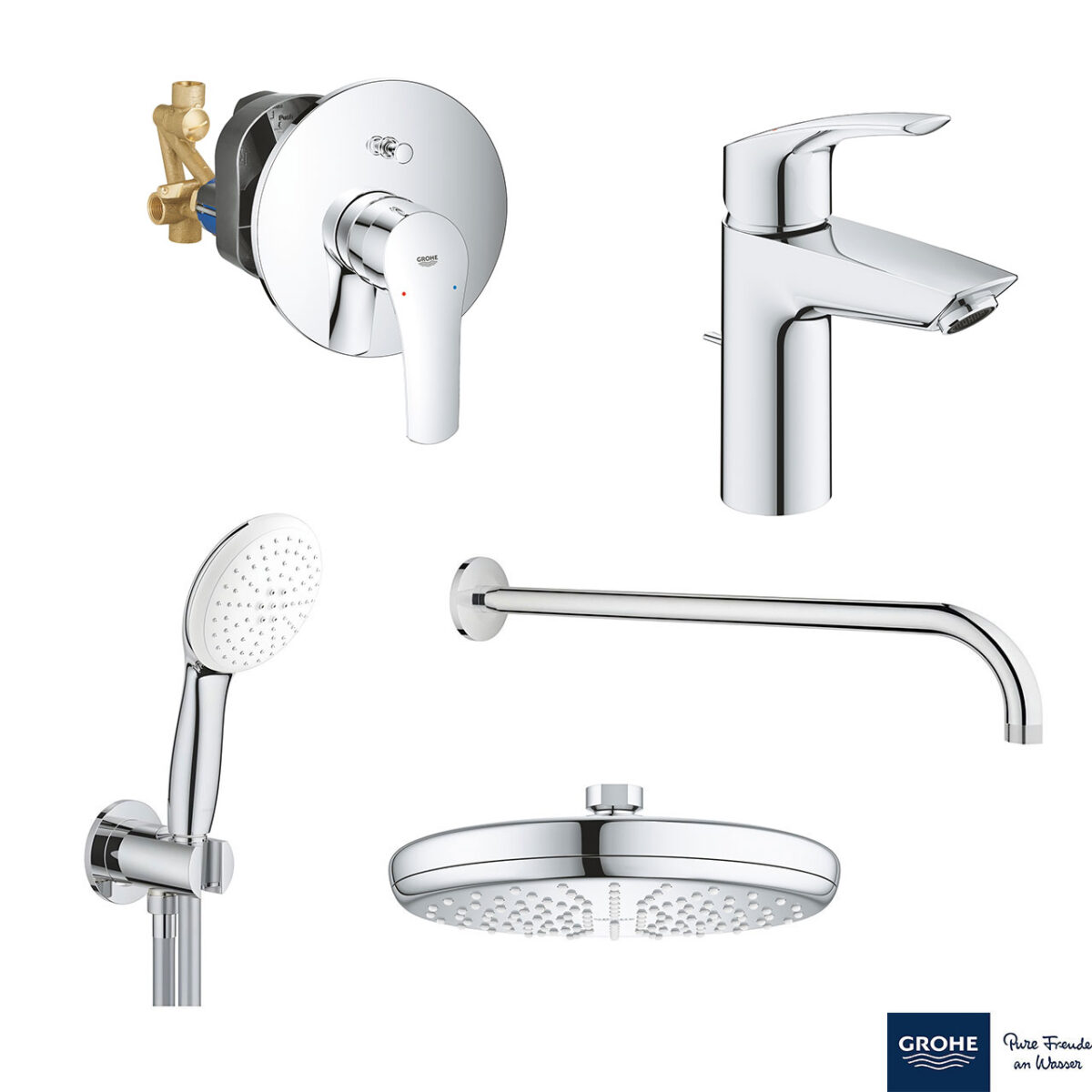 EUROSMART ΣΕΤ ΓΙΑ ΝΙΠΤΗΡΑ ΜΕ ΜΠΑΤΑΡΙΑ 1/2″ S-ΜΕΓΕΘΟΣ 33265003 GROHE - Image 1