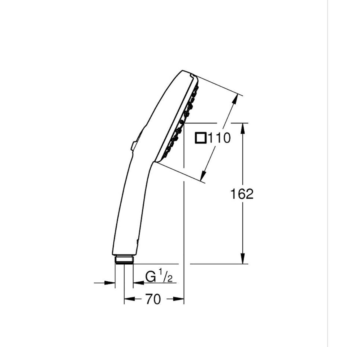 ΤΗΛΕΦΩΝΟ ΝΤΟΥΣ 3 ΛΕΙΤΟΥΡΓΙΩΝ TEMPESTA CUBE 110 ΧΡΩΜΕ 27574003 GROHE - Image 2
