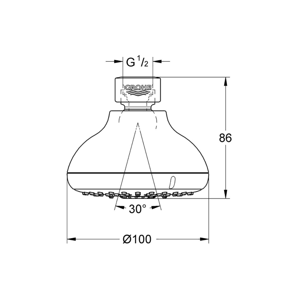 TEMPESTA 100 ΚΕΦΑΛΗ ΝΤΟΥΣ 4 ΛΕΙΤΟΥΡΓΙΩΝ 27606001 GROHE - Image 2