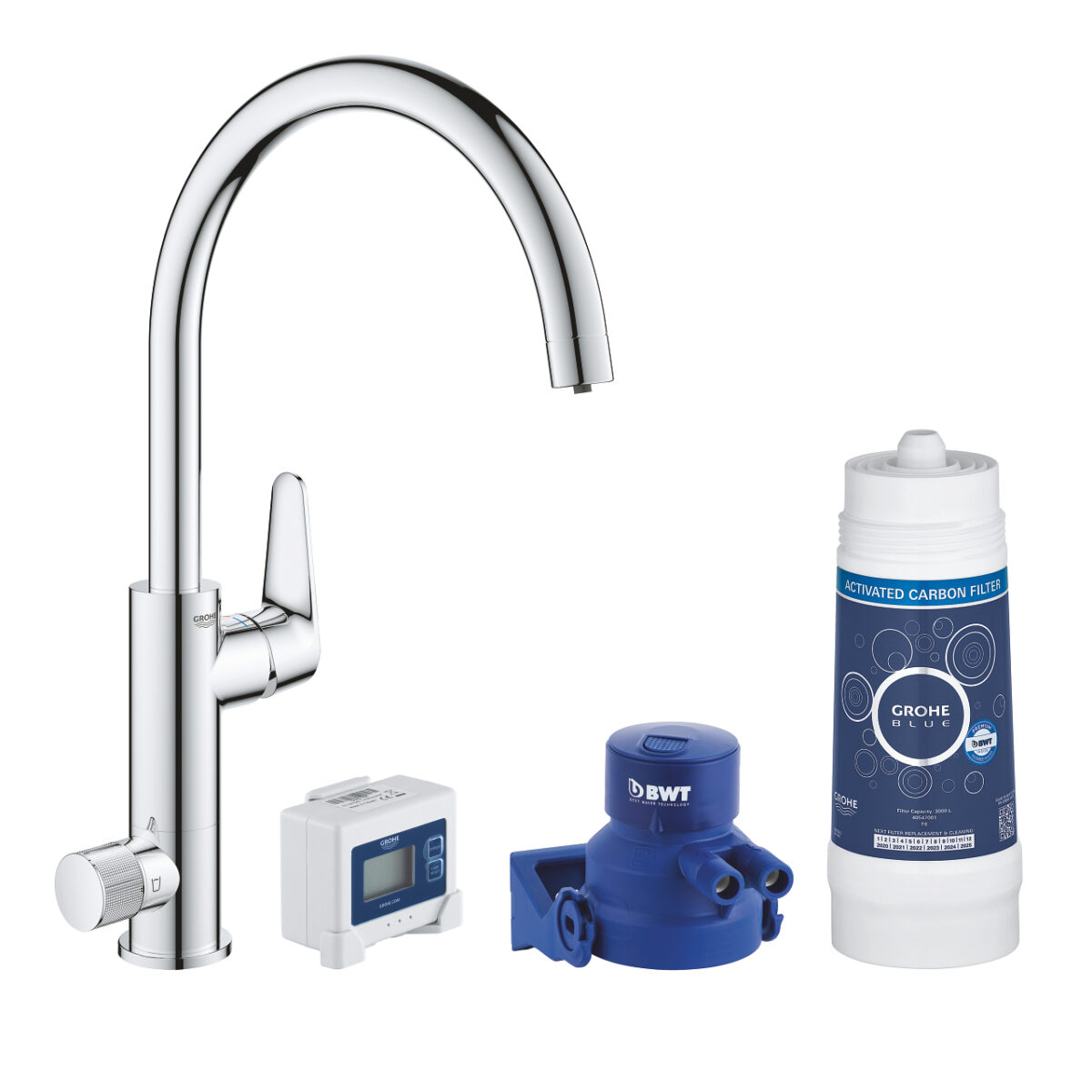 ΜΠΑΤΑΡΙΑ ΚΟΥΖΙΝΑΣ BLUE PURE BAUCURVE STARTER KIT 30385000 GROHE - Image 1