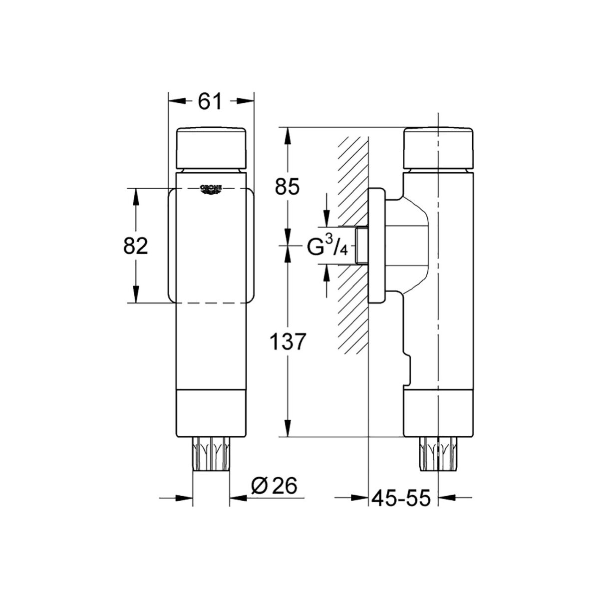 RONDO A.S. ΦΛΟΥΣΟΜΕΤΡΟ ΓΙΑ WC 37347000 GROHE - Image 2