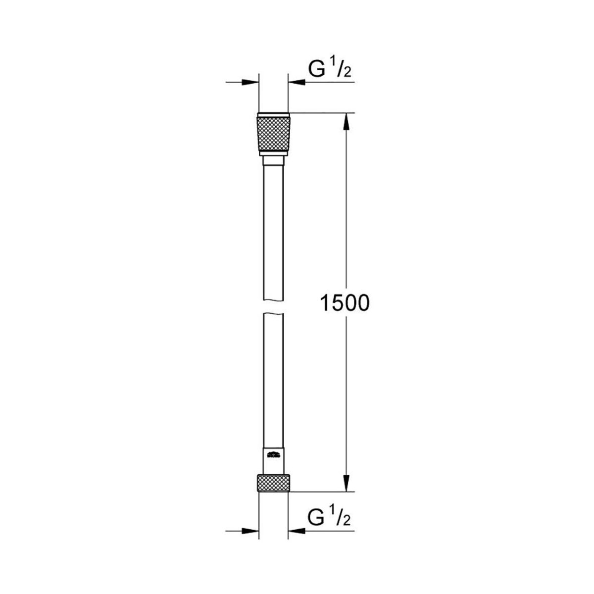 ΣΠΙΡΑΛ ΝΤΟΥΣ ΜΕΤΑΛΛΙΚΟ SILVERFLEX 150CM ΧΡΩΜΕ 28364001 GROHE - Image 2