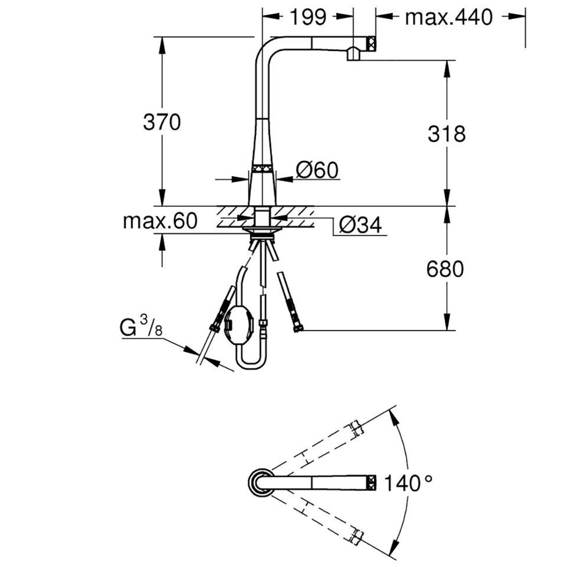 ZEDRA SMARTCONTROL ΜΙΚΤΗΣ ΝΕΡΟΧΥΤΗ ΜΕ SMARTCONTROL ΧΡΩΜΕ 31593002 GROHE - Image 2