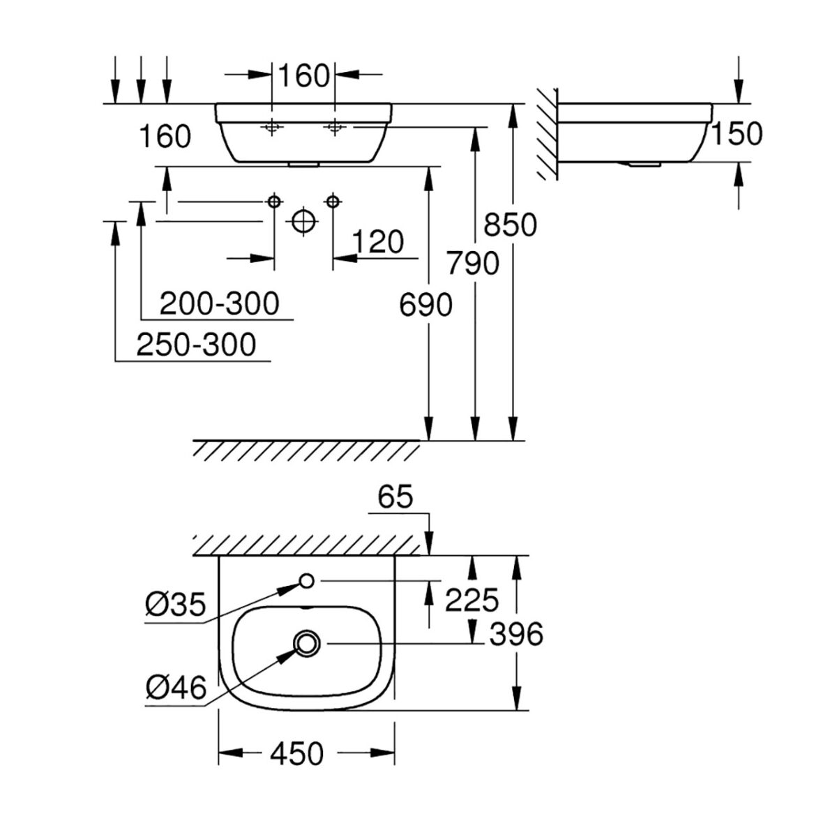 EURO CERAMIC ΚΕΡΑΜΙΚΟΣ ΝΙΠΤΗΡΑΣ ΧΕΡΙΩΝ 45 39324000 GROHE - Image 2