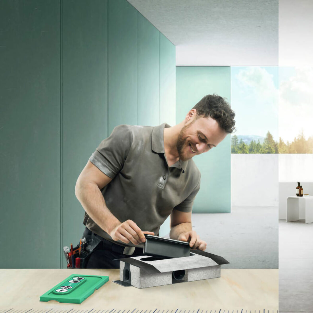 UBOX ΕΝΤΟΙΧΙΖΟΜΕΝΗ ΒΑΣΗ ΓΙΑ ΑΥΛΑΚΙ ΝΤΟΥΣ 01000180 HANSGROHE - Image 4