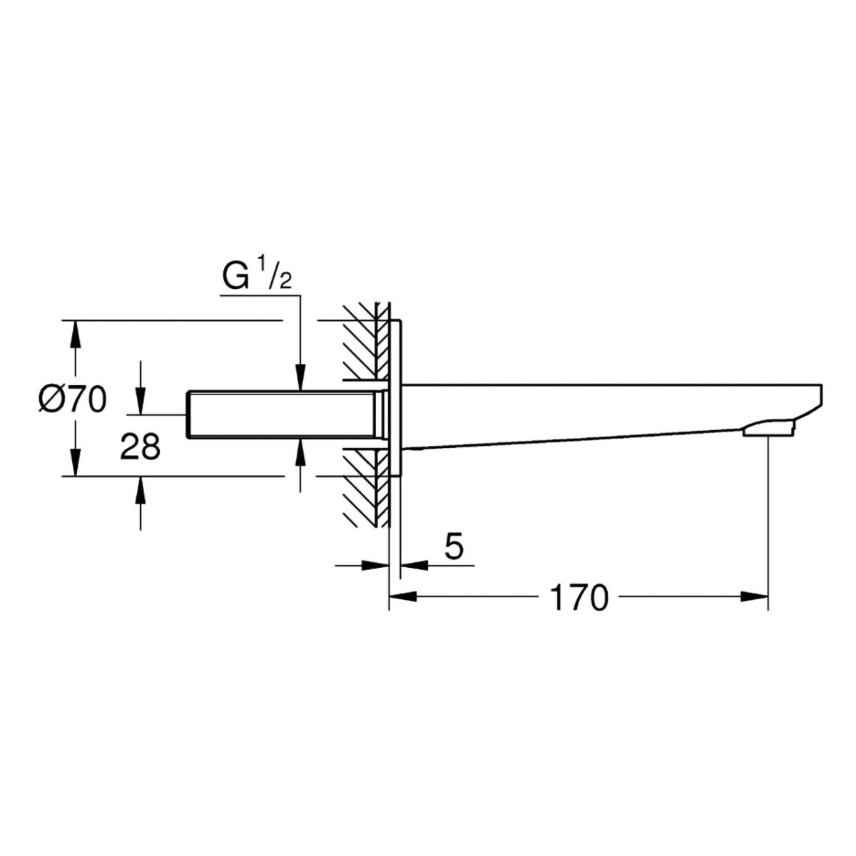 LINEARE ΕΚΡΟΗ ΛΟΥΤΡΟΥ ΧΡΩΜΕ 13383001 GROHE - Image 2