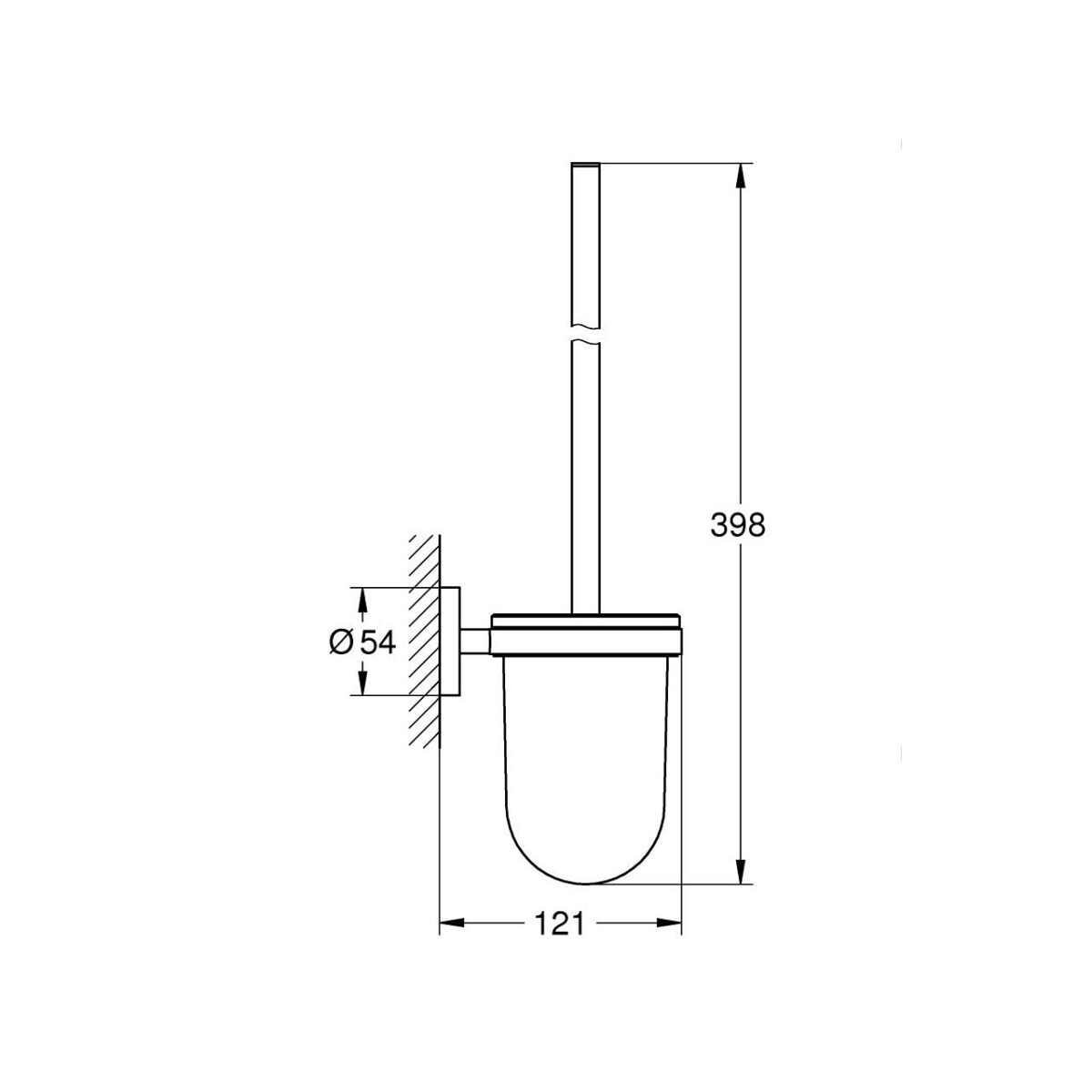 ESSENTIALS ΕΠΙΤΟΙΧΟ ΠΙΓΚΑΛ ΤΟΥΑΛΕΤΑΣ ΧΡΩΜΕ 40374001 GROHE - Image 2